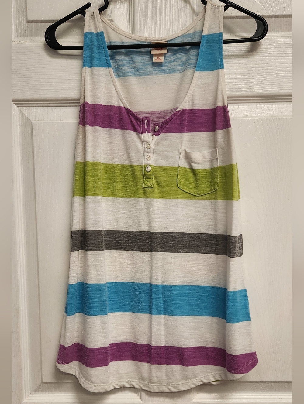 Mossimo Supply Co. Striped Tee in Purple, Blue & Cream